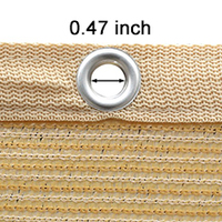 Filet d'ombrage beige en HDPE anti-UV avec œillets pour jardin, patio, extérieur, protection de l'intimité et ombrage