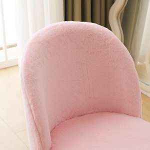 Silla de Peluquería de Felpa Rosa JIAMEIJIA con Patas Doradas - Venta al por Mayor OEM ODM - Product Image 4