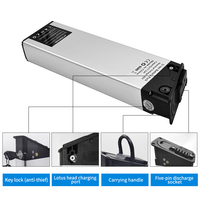 Batterie de vélo électrique livrée en usine 48V 52V 13Ah 15Ah 16Ah 17.5Ah 18650 Batterie lithium-ion pour vélo électrique pliable