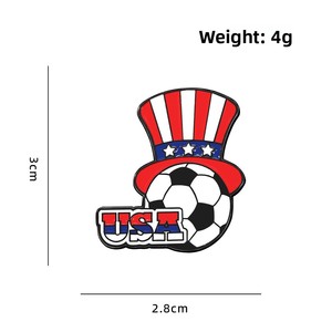 Broche Souvenir Émail Événement Football Américain, Écusson Patriotique Drapeau National Américain Aigle Carte Nœud Papillon Oncle Sam Football - Product Image 5
