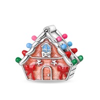 Nouveau 925 Argent Plaqué Charme Perle Bonhomme De Neige Flocon De Neige Arbre De Noël Cabane Elk Noël Série Pendentif Charme DIY Bracelet Femmes Cadeau
