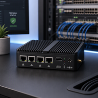Firewall Opnsense Intel Celeron J4105 Daya Rendah 4 Port LAN Perangkat Jaringan pfSense Soft Router Mini PC Langsung dari Pabrik