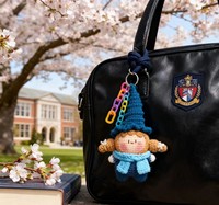 Porte-clés poupée au crochet Elf Dumpling avec mousqueton, en peluche douce personnalisée, en coton écologique, décorations au crochet personnalisées