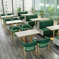 Ensemble de chaises avec accoudoirs en cuir PU personnalisé, mobilier commercial pour café, restaurant, bistro, salon de café