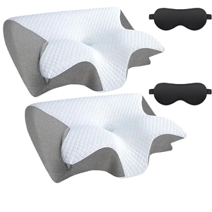 Oreiller orthopédique en mousse à mémoire de forme pour soulager les douleurs au cou et aux épaules, oreiller ergonomique personnalisé en mousse à mémoire de forme - Product Image 4