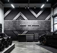 Papier peint personnalisé à texture industrielle, motif géométrique 3D, slogan motivant, murale pour salle de sport, bureau, salle de fitness et décoration d'atelier industriel