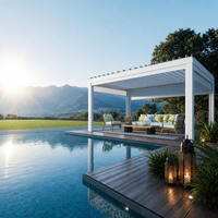 Pergola Bioclimatique Moderne en Aluminium pour Jardin Extérieur, Pergola en Aluminium, Gazebo, Auvent, Pargola, Pavillon