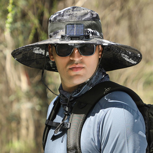 Oferta Especial: Sombrero <span class=keywords><strong>de</strong></span> Ala Ancha para el Sol con Ventilador <span class=keywords><strong>de</strong></span> Carga Solar, Económico para Pesca, Senderismo, Safari y Viajes al Aire Libre, Disponible en Varios Colores - Product Image 4