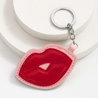 Nouveau porte-clés pendentif en cuir PU rouge vif en forme de cœur, double couche, avec enregistrement vocal numérique, écologique, accessoire de sac, cadeau