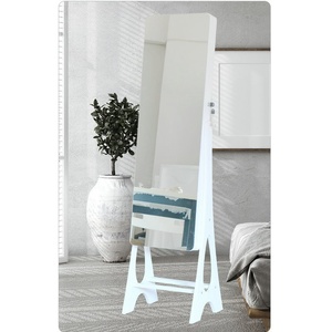 Gabinete de almacenamiento de joyas para sala de estar, tocador <span class=keywords><strong>con</strong></span> <span class=keywords><strong>espejo</strong></span> de pie, <span class=keywords><strong>espejo</strong></span> de cuerpo entero, gabinete de almacenamiento de joyas móvil - Product Image 3