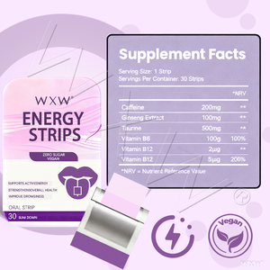Iyi tasarlanmış enerji Oral şeritler Vegan biyotin kreatin Oral şeritler enerji artırılması Oral şeritler - Product Image 2