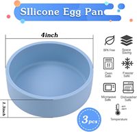 Moule à œufs en silicone de 4 pouces, compatible four/micro-ondes/lave-vaisselle, adapté pour Instant Pot et friteuse à air