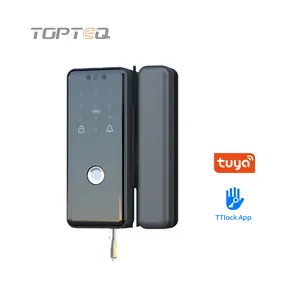 TOPTEQ G9 Tuya Türschloss mit Gesichts erkennung Glastür schloss Kartenleser Magnetisches Gesichts erkennungs schloss