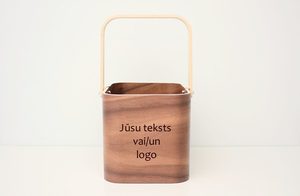 Panier de pique-nique minimaliste en bois courbé, directement de l'usine, en bois naturel, pour aliments, fruits et boissons, avec poignée pivotante, OEM - Product Image 2