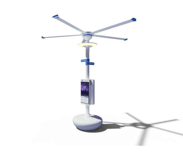 5.2m Gearless FREE Standing Type HVLS Airpole Fan for Entertainment Ventilation