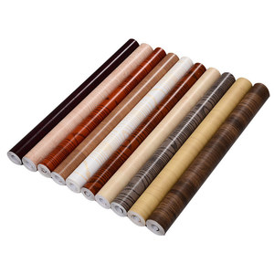 Papier peint auto-adhésif Fond épais en aluminium Grain de bois Stickers muraux pour rénovation de meubles d'armoire Films décoratifs - Product Image 1