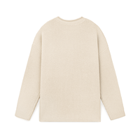 AiNear Vente en gros de logo personnalisé Oem & Odm Hiver Manches longues Col rond Côtelé uni Pulls basiques en tricot de laine pour hommes