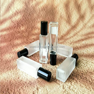 Flacon roll-on en verre dépoli de 9 ml avec <span class=keywords><strong>bille</strong></span> métallique carrée, vide, pour parfum et huiles essentielles, personnalisable avec logo, emballage cosmétique en gros - Product Image 5
