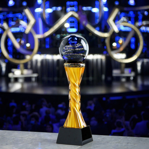 Trofei di Alta Gamma Moderni e Tradizionali in Cristallo Traslucido Smaltato Lucidato con Serigrafia - Edizione Speciale <span class=keywords><strong>Champions</strong></span> <span class=keywords><strong>League</strong></span> - Offerta Imperdibile - Product Image 4