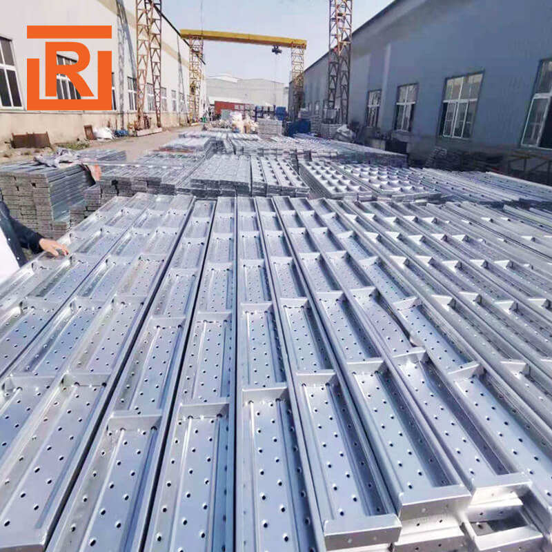 Hot Dipped Galvanized Scaffold Steel Plank With Hook Q235 Anti-slip ...
