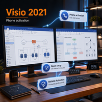 Clé d'activation COA Visio Pro 2021 2019 Win 11, serveur réseau anglais, stock mondial