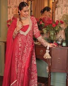 Ensemble Salwar Kameez décontracté en Georgette sans plis, vêtements ethniques indiens Fulpari, avec dupatta brodé, inspiré du style pakistanais - Product Image 5