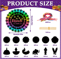 Kit d'Artisanat en Papier Décoratif pour Fête de Diwali : Guirlandes, Bannières, Drapeaux et Ornements à Suspendre pour la Maison, la Chambre, la Cheminée et les Portes