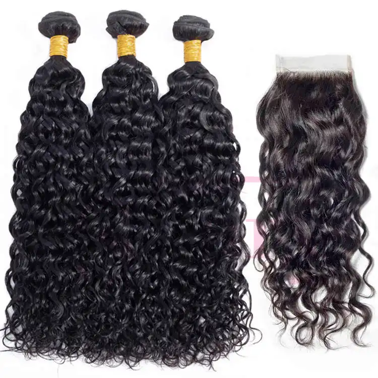 Vietnamese 10A Grade Water Wave Bundles 100% Unprocessed Virgin Curly Human Hair Weave Bundles Remy Water Wave Hair Extension