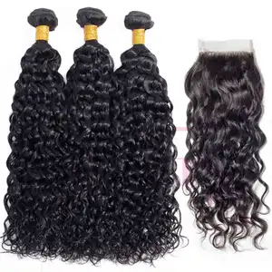 Vietnamese 10A Grade Water Wave Bundels 100% Onbewerkte Maagd Krullend Menselijk Haar Weave Bundels Remy Water Wave Haarverlenging