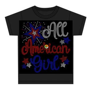 Transferencia de Diamantes de Imitación para el 4 de Julio, Diseño <span class=keywords><strong>Americano</strong></span>, con Cristales Brillantes, para Camisetas - Product Image 1