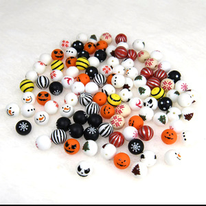 Cuentas de Silicona de Grado Alimenticio No Tóxicas de Nuevo Diseño, 12 mm, 15 mm, Multicolores, Impresas, para Hacer Chupetes, Llaveros y Collares - Product Image 2