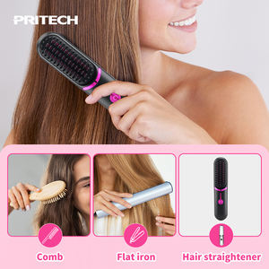 مشط شعر صغير للتدفئة قابل لإعادة الشحن PRITECH مشط شعر محمول صغير للنساء - Product Image 4