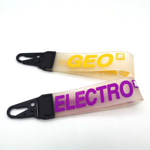 YYX Carabiner Clip Hook Keychain logo Pvc Rubber Letter Keychain Wholesale Hand Strap