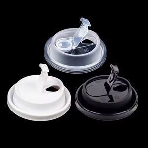 Vente en gros de gobelets en plastique PP écologiques jetables multifonctionnels en forme de U de 90 mm, noirs, blancs et transparents, avec couvercles pour smoothies et boba - Product Image 1