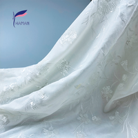 Tissu Jacquard Tricoté à la Maille avec Broderie Feuille d'Or Métallique, Velours Respirant, Paillettes Robustes, Autres 260 GSM, Robe de Mariée Filles
