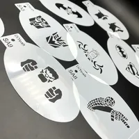Pochoirs de tatouage de dessin animé de peinture corporelle