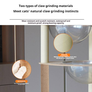 Hotselling grote klimrek voor huisdieren met verdikte henneptouwen, meerlaags houten boomtoren en geïntegreerde krabpaal - Product Image 4