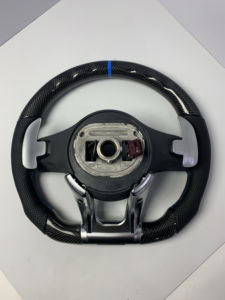 Volante de Fibra de Carbono para Mercedes Benz C200 C300 E200 E300 GLC CLS, Cuero Perforado Personalizado, <span class=keywords><strong>Precio</strong></span> al por Mayor - Product Image 4