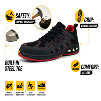 Chaussures de sécurité AOXIANG de haute qualité, toutes saisons, antidérapantes, anti-écrasement, coupe basse, embout en acier KPU, semelle intermédiaire en acier, unisexe, pour usine