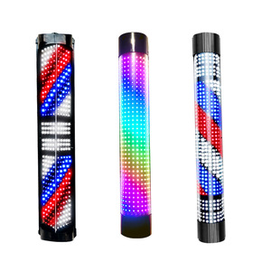 Letrero Luminoso Giratorio para Peluquería, Caja de Luz Pequeña, Letrero Vintage para Barbería, Luz LED de Pared, Impermeable - Product Image 1