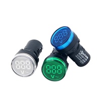 Voltmètre ampèremètre numérique monophasé YUDA AD22B-22VDS 22 mm LED 40A AC 220V IP53 ABS