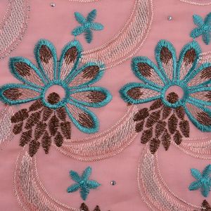 Tessuto di pizzo di cotone dal Design accattivante 2019 ultimo Design Swiss Voile con pietra svizzera pizzo in svizzera per 1675 di abiti da festa - Product Image 2