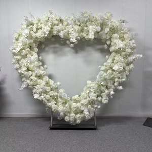 Arco de Flores en Forma de Corazón 3D T-HFA102, Flores Artificiales al por Mayor, Arco de Boda, Fondo de Arco de Flores para Arreglos de Eventos - Product Image 2