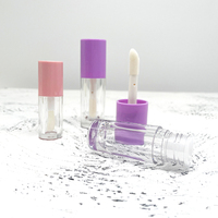 Tube de maquillage de forme ronde emballage de brillant à lèvres liquide