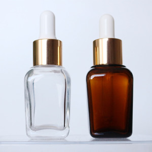 Customized Design 15ml 25ml <strong>35ml</strong> 50ml 100ml Glass Packing Empty Essential Oil Amber <strong>Bottle</strong> with Gold Silver Cap - Product Image 2