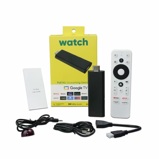 Om&onn Android 14.0 TV Stick Allwinner H313 Quad Core 2GB RAM 16GB ROM Dual 2.4G & 5GHz BT5 4K Voice Control 10/100Mbps