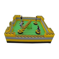 Hualong - Vente en gros usine chinoise - Jeu d'aventure gonflable sportif en PVC pour 6 personnes, avec fonctions de saut et de rotation, à effet de lave explosive et de nuages de fumée