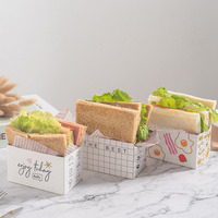Boîte à sandwich populaire Vente en gros Emballage rectangulaire en ivoire personnalisé Boîte à sandwich