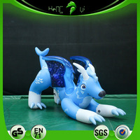 Jouet gonflable Hongyi Dragon de mer bleu, jouet gonflable à chevaucher en forme de dragon de mer, flotteur aquatique pour piscine et plage