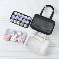 Sac Itabag personnalisé transparent avec fenêtre, présentoir pour badges d'anime, insert velcro détachable, sac à main rectangulaire pour présentation de poupées, sac de fandom